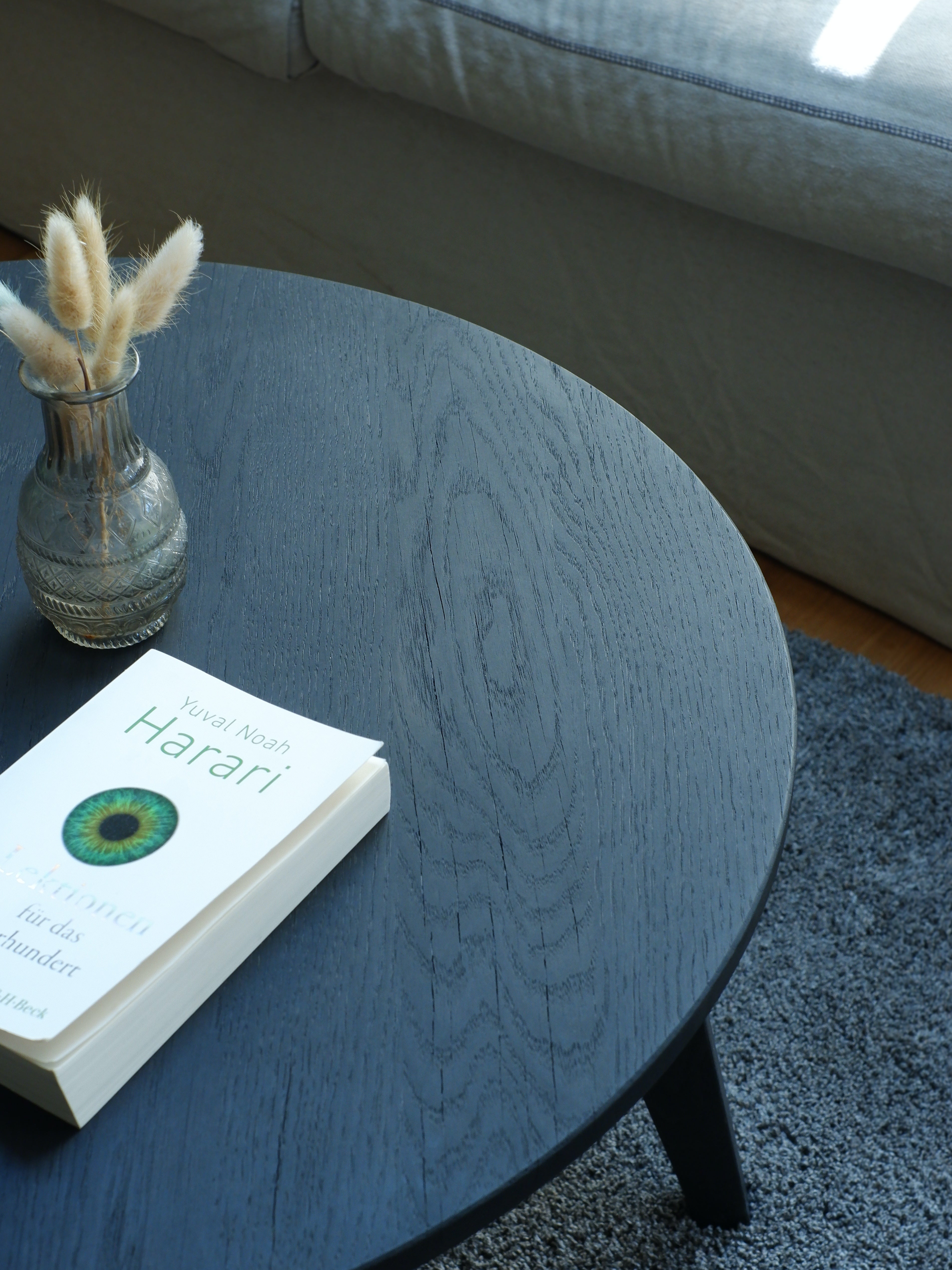 Runder Couchtisch 70cm⌀ aus Eichenholz