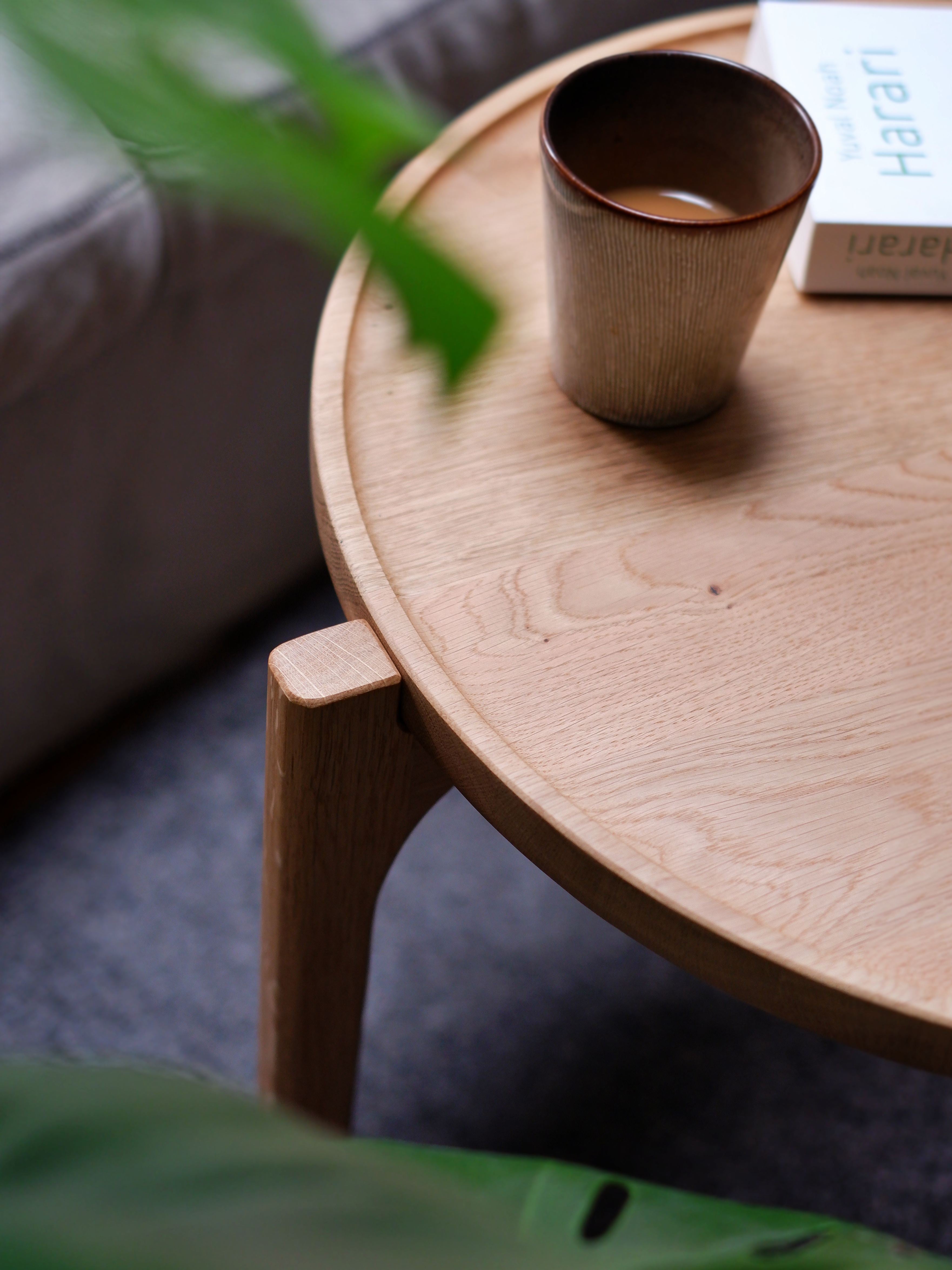 Beistelltisch 50cm ⌀ aus Eichenholz