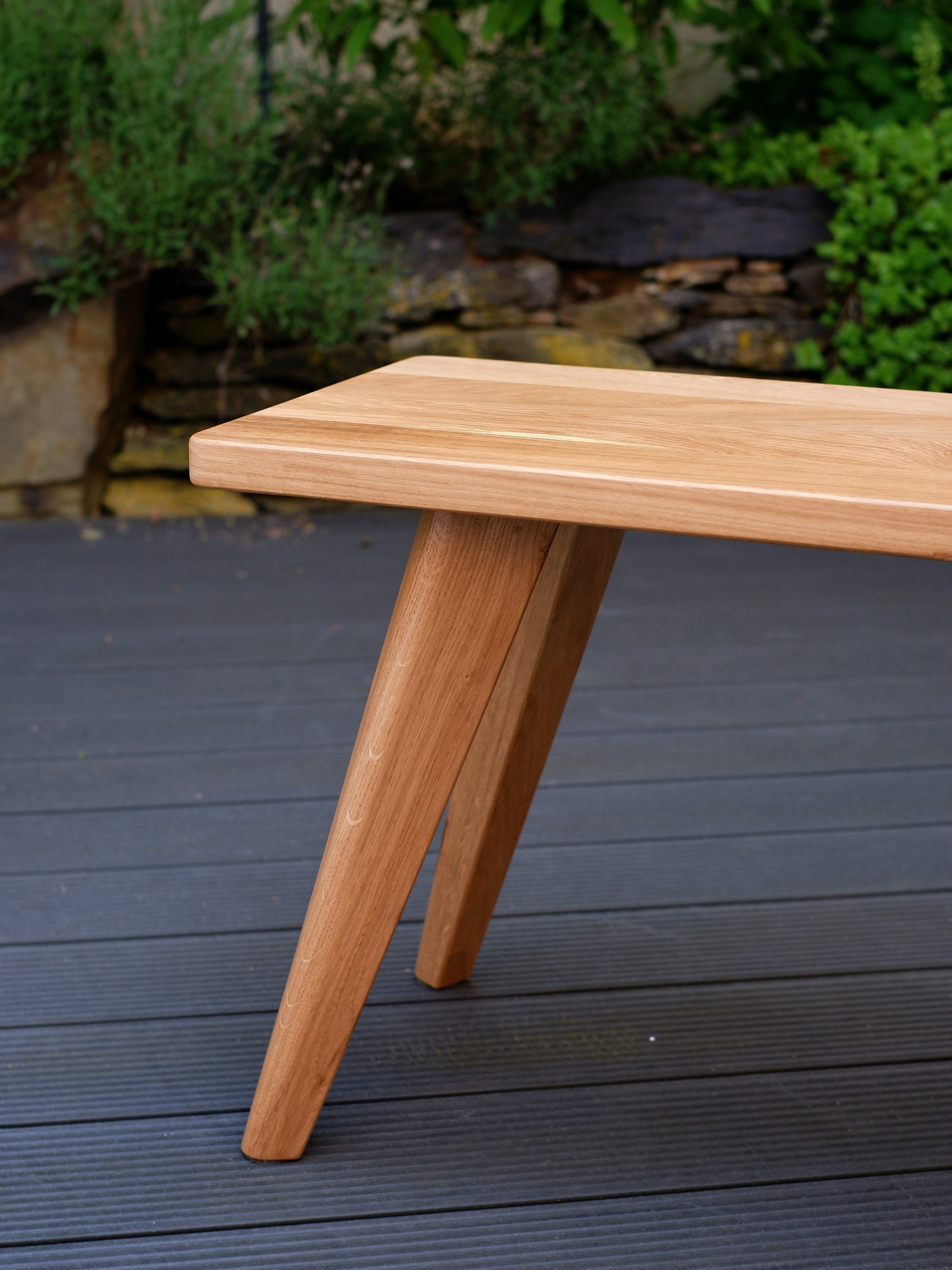 Sitzbank aus Eichenholz