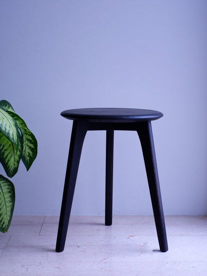 Massivholz Hocker 38cm ⌀ aus Eiche, Schnurbaum