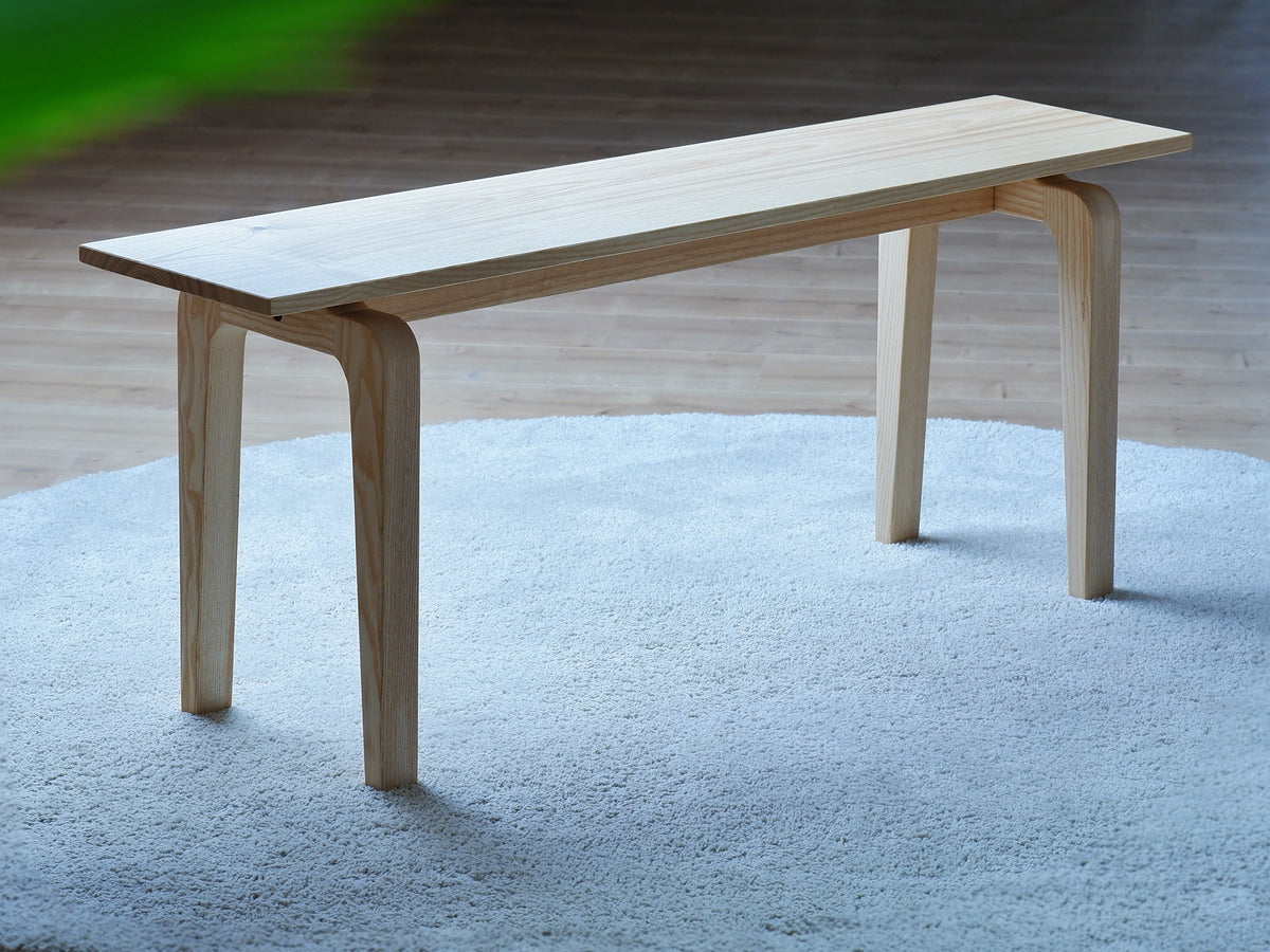 Massivholz Sitzbank aus Eiche / Schnurbaum / Esche 118-180cm