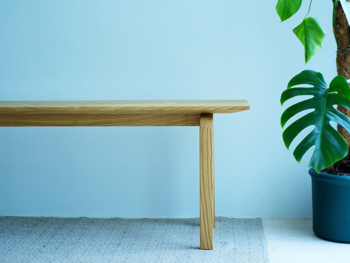Massivholz Sitzbank aus Eiche / Schnurbaum / Esche 118-180cm