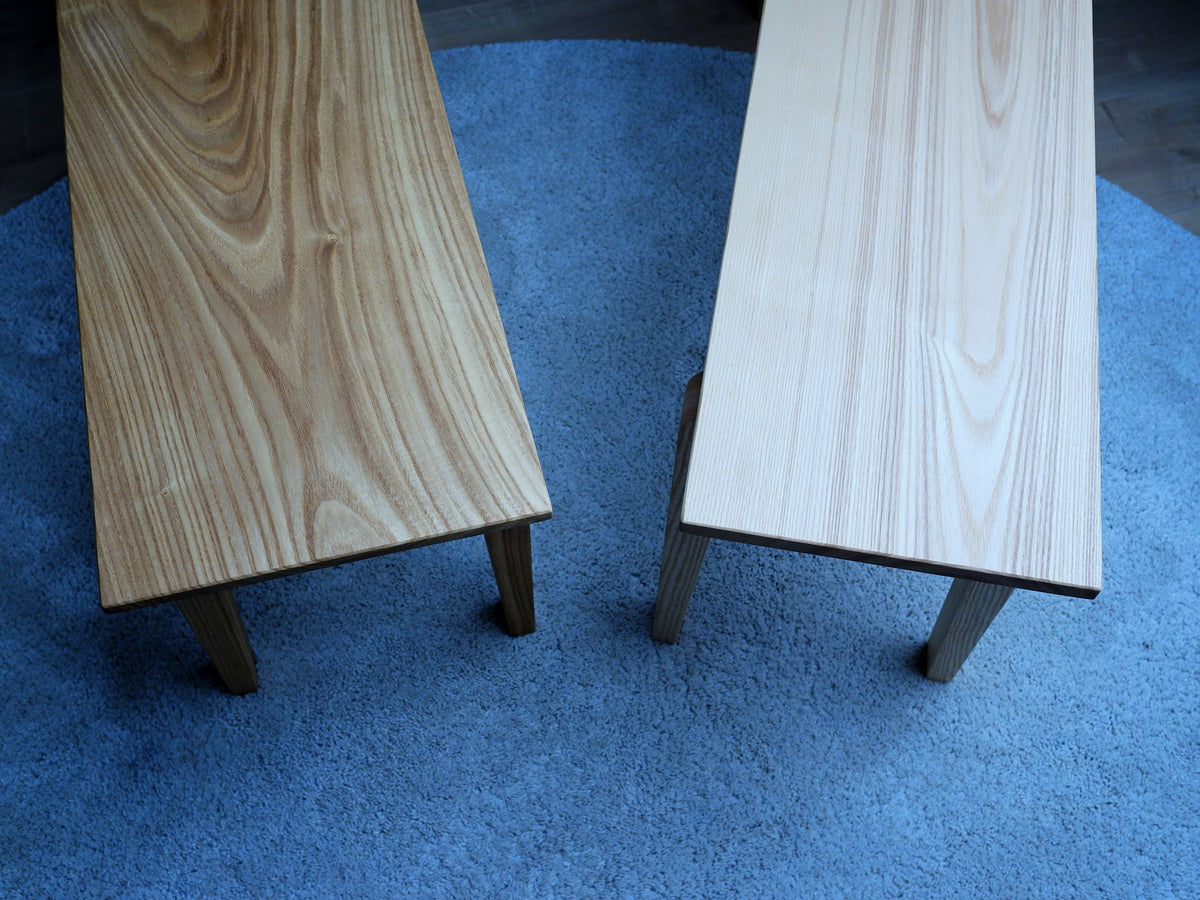 Massivholz Sitzbank aus Eiche / Schnurbaum / Esche 118-180cm