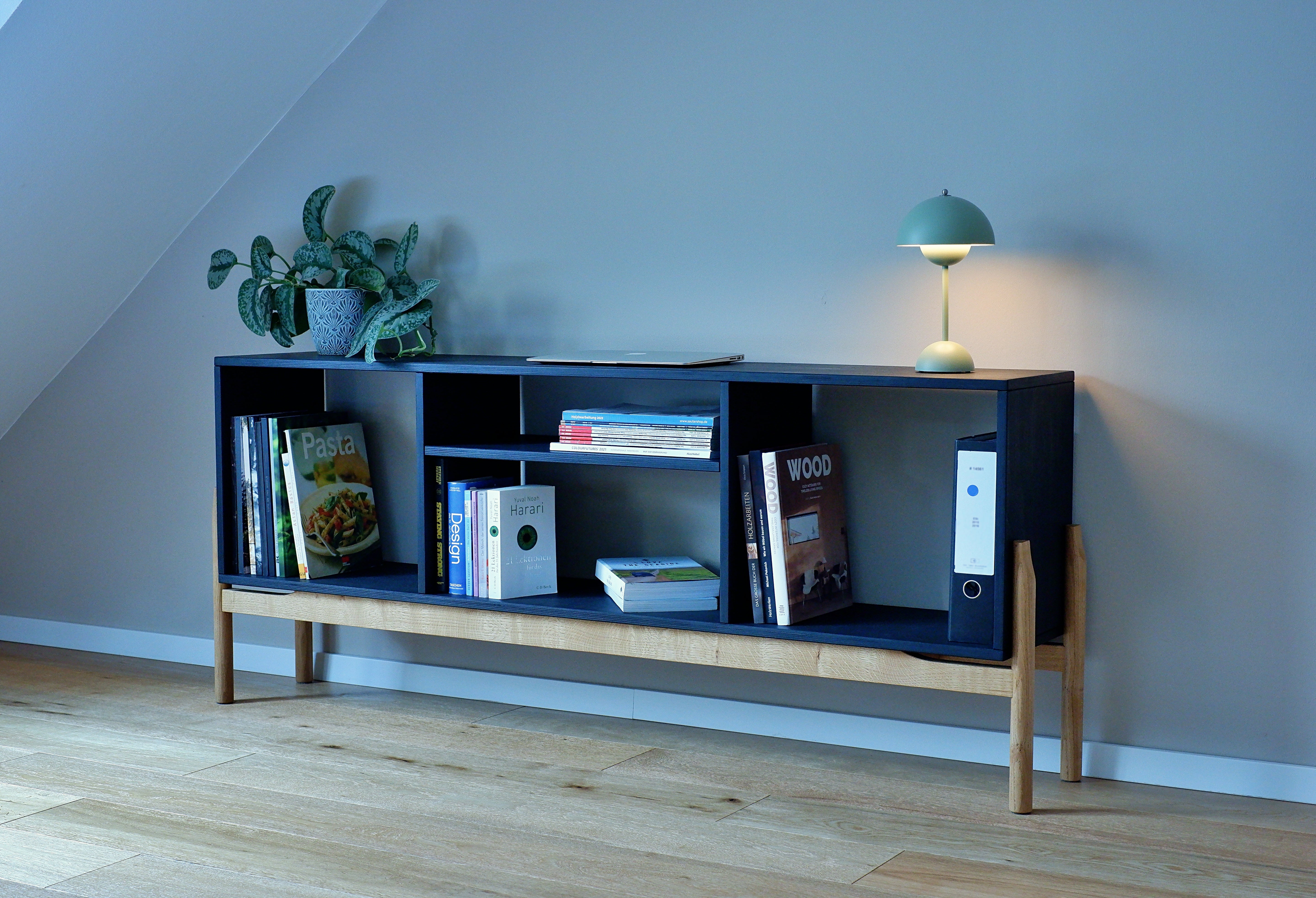 Bücherregal Sideboard Raumtrenner Eiche massiv & Multiplex handgefertigt